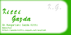 kitti gazda business card